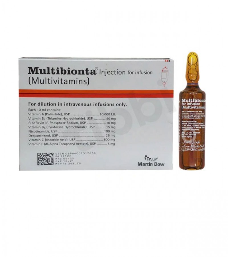 MULTIBIONTA INJECTION FOR INFUSION / MULTIVITAMIN INJECTION .